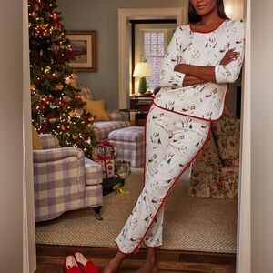 LAKE Pima Cotton Long-Long Pajama Set- Night Before Christmas